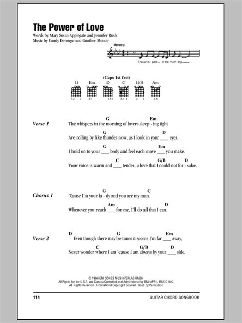 power of love chords lyrics.